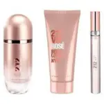 Carolina Herrera 212 Vip Rose Eau De Parfum 80ml Loción Corporal 100ml Eau De Parfum 10ml